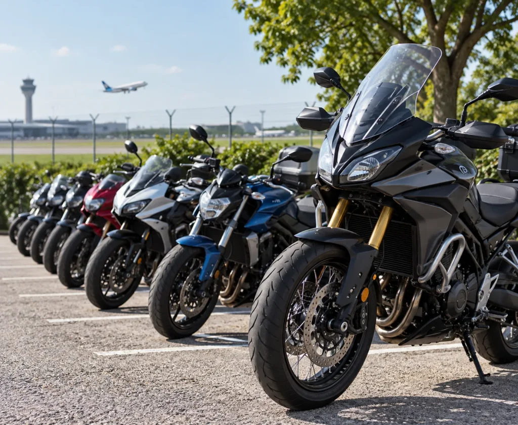 Parking za motocikle kod Aerodroma Nikola Tesla u Beogradu